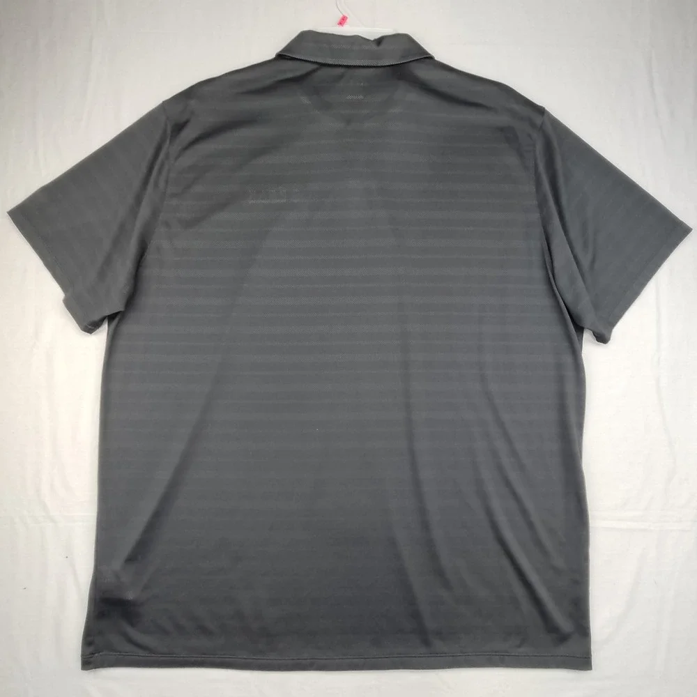Nike Polo Shirt Mens 3XL‎ Black Dri-FIT Peak Technologies Short Sleeve Textured